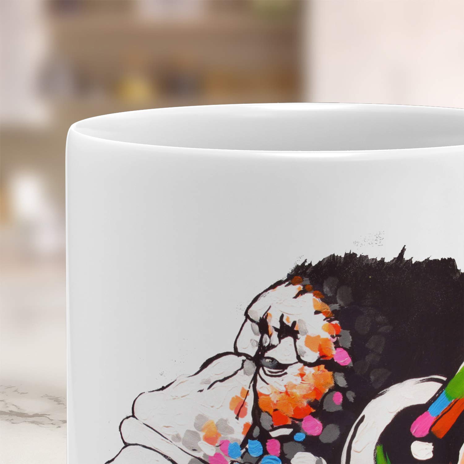 OM3 Monkey Ape Affee Music Banksy - Taza de cerámica, 325 ml